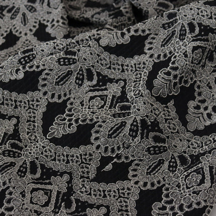 Dolce & Gabbana Black Gray Jacquard Sheath Bodycon Dress