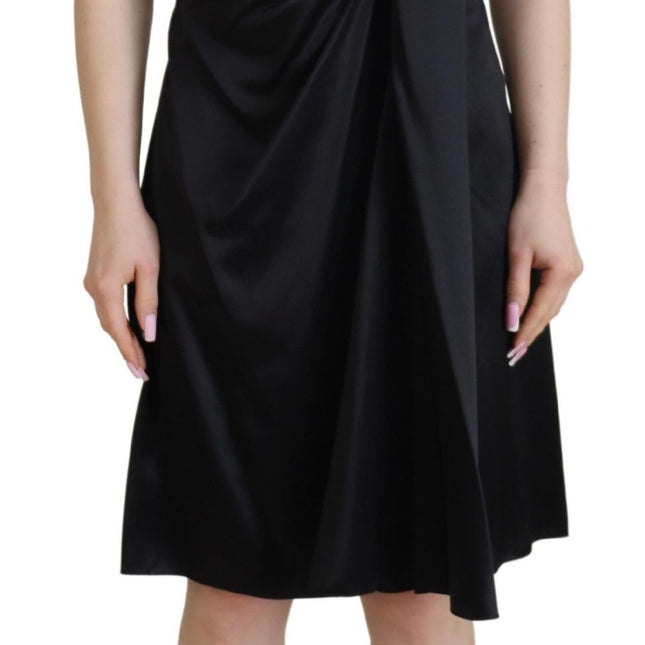 Dolce & Gabbana Black Silk Shift Short Mini Party Dress