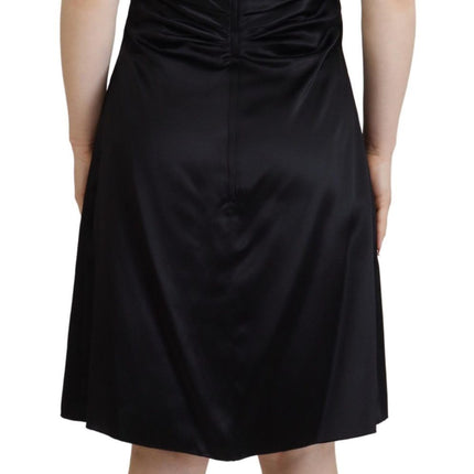 Dolce & Gabbana Black Silk Shift Short Mini Party Dress