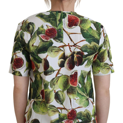 Dolce & Gabbana Crew-neck Cotton Top Blouse Fruit T-shirt