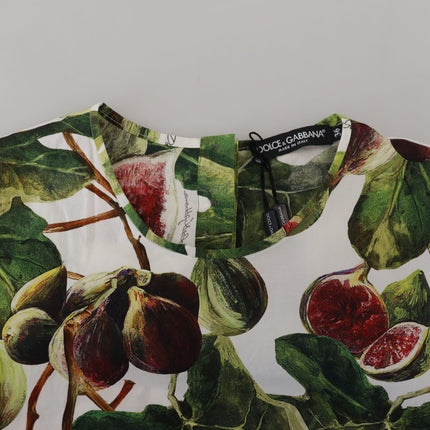 Dolce & Gabbana Crew-neck Cotton Top Blouse Fruit T-shirt