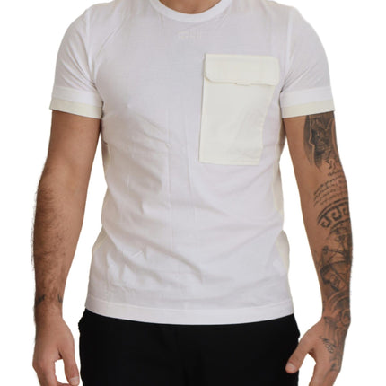 Dolce & Gabbana White Flap Pocket Short Sleeves T-shirt