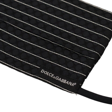 Dolce & Gabbana Black White Stripes Elastic Ear Strap One Size Face Mask