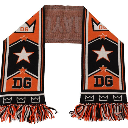 Dolce & Gabbana Multicolor DG Logo Printed Men Neck Wrap Shawl Scarf