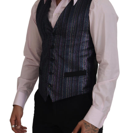 Dolce & Gabbana Multicolor Polyester Waistcoat Dress Formal Vest