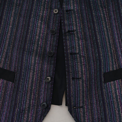 Dolce & Gabbana Multicolor Polyester Waistcoat Dress Formal Vest