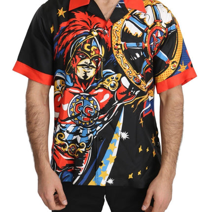 Dolce & Gabbana Multicolor Printed Short Sleeves Casual Shirt