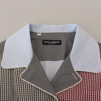 Dolce & Gabbana Multicolor Patchwork Cotton Long Sleeves Shirt