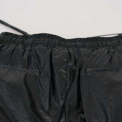 Dolce & Gabbana Black Shining Drawstring Trouser Nylon Pants