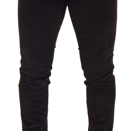 Dolce & Gabbana Brown Corduroy Men Casual Trouser Pants