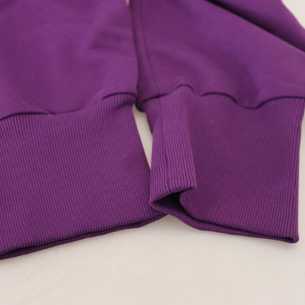Dolce & Gabbana Purple Cotton Cargo Sweatpants Jogging Pants