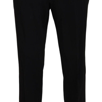 BENCIVENGA Black Straight Fit Men Formal Trousers Pants