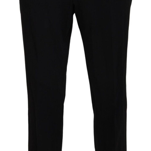 BENCIVENGA Black Straight Fit Men Formal Trousers Pants