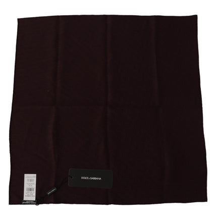 Dolce & Gabbana Brown Silk Blend Square Wrap Handkerchief Scarf