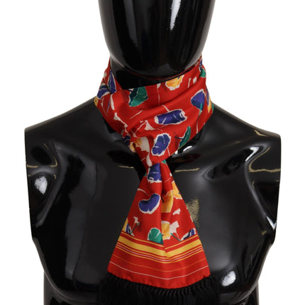 Dolce & Gabbana Multicolor DG Umbrellas Print Shawl Fringe Scarf
