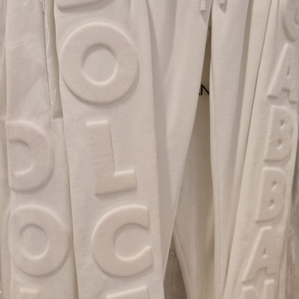Dolce & Gabbana White Sport Logo Cotton Sweatpants Trousers Pants