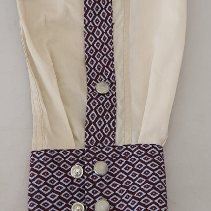 Dolce & Gabbana Multicolor Cotton Patchwork Slim Shirt