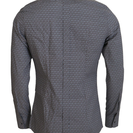 Dolce & Gabbana Gray Brown GOLD Slim Fit Dress Formal Shirt