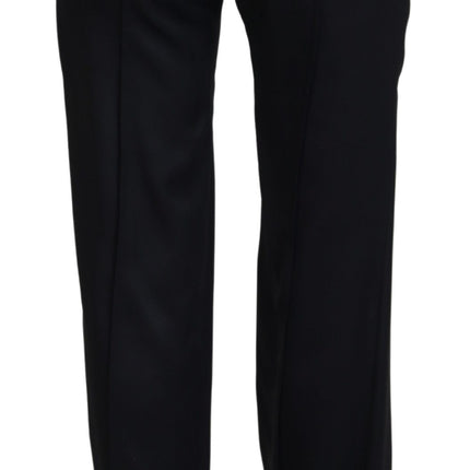Dolce & Gabbana Black Straight Fit Cotton Pants