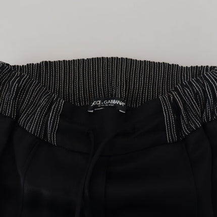 Dolce & Gabbana Black Straight Fit Cotton Pants
