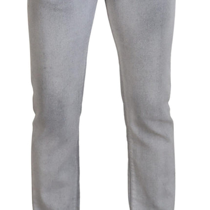 Dolce & Gabbana Gray Washed Skinny Men Denim Jeans