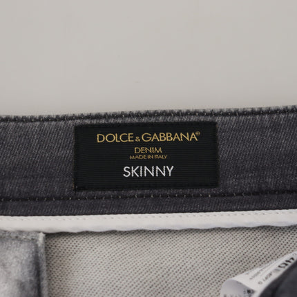 Dolce & Gabbana Gray Washed Skinny Men Denim Jeans