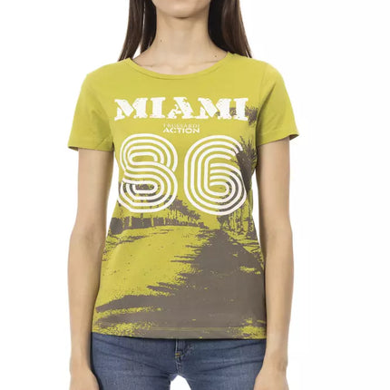 Trussardi Action Green Cotton Women T-Shirt