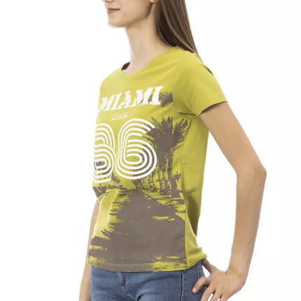 Trussardi Action Green Cotton Women T-Shirt