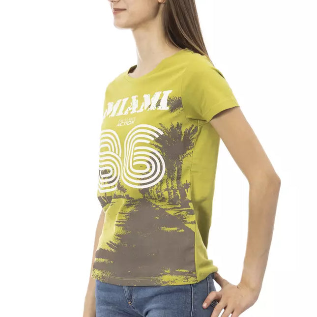 Trussardi Action Green Cotton Women T-Shirt