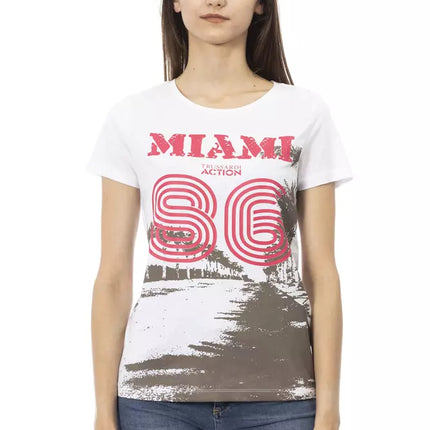Trussardi Action White Cotton Women T-Shirt