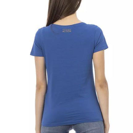 Trussardi Action Blue Cotton Women T-Shirt