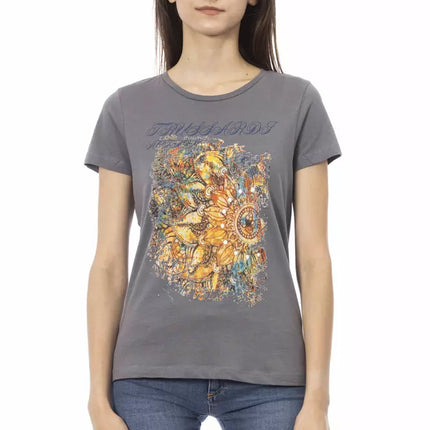 Trussardi Action Gray Cotton Women T-Shirt