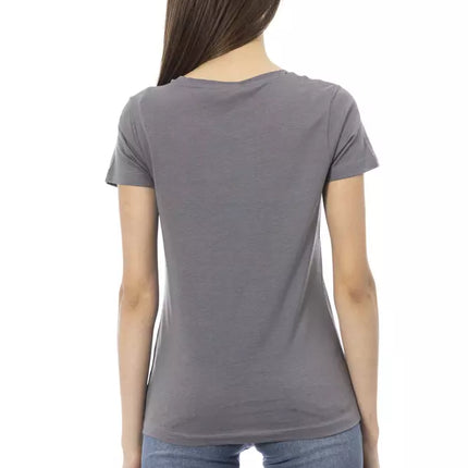 Trussardi Action Gray Cotton Women T-Shirt