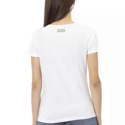 Trussardi Action White Cotton Women T-Shirt