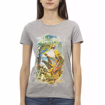 Trussardi Action Gray Cotton Women T-Shirt