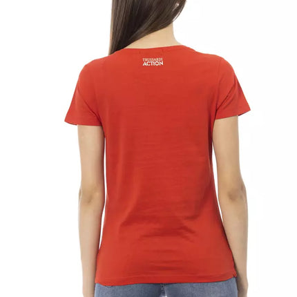 Trussardi Action Red Cotton Women T-Shirt