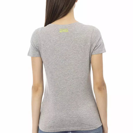 Trussardi Action Gray Cotton Women T-Shirt