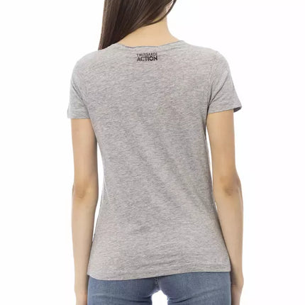 Trussardi Action Gray Cotton Women T-Shirt