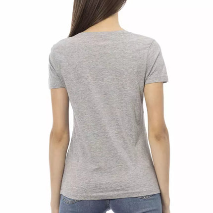 Trussardi Action Gray Cotton Women T-Shirt