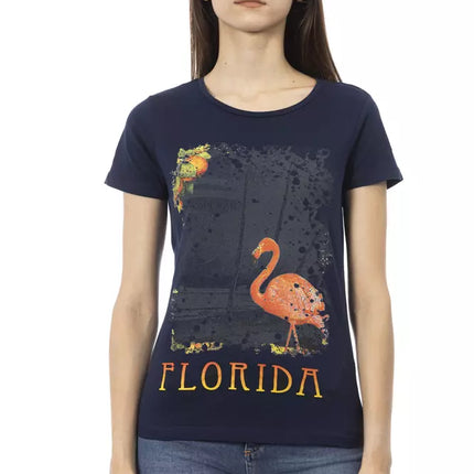 Trussardi Action Blue Cotton Women T-Shirt