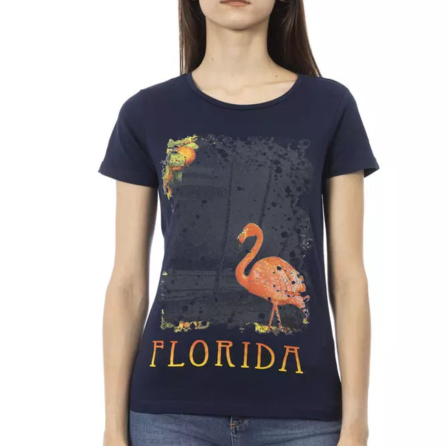 Trussardi Action Blue Cotton Women T-Shirt