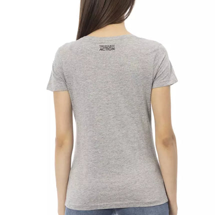 Trussardi Action Gray Cotton Women T-Shirt