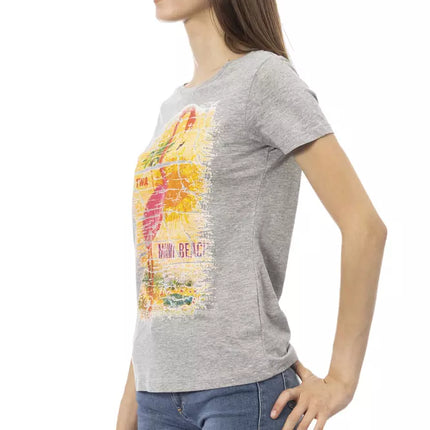 Trussardi Action Gray Cotton Women T-Shirt