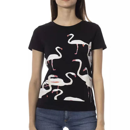 Trussardi Action Black Cotton Tops & T-Shirt