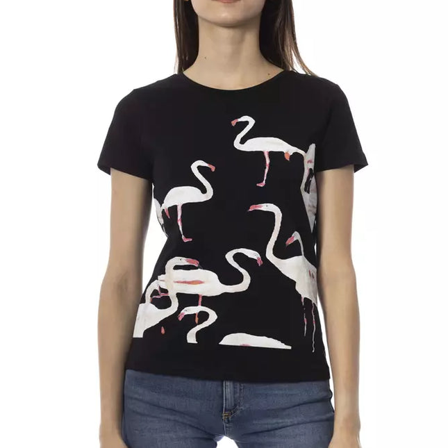Trussardi Action Black Cotton Tops & T-Shirt