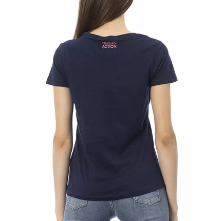 Trussardi Action Blue Cotton Tops & T-Shirt