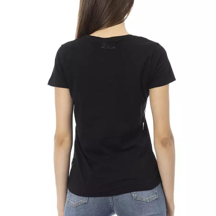 Trussardi Action Black Cotton Tops & T-Shirt
