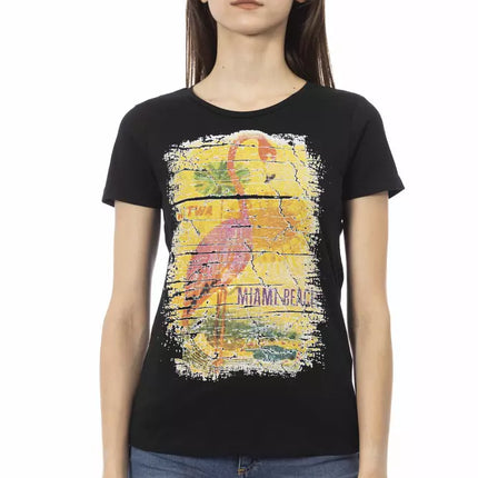 Trussardi Action Black Cotton Women T-Shirt