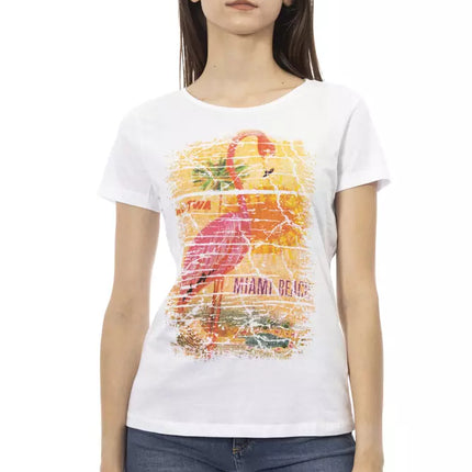 Trussardi Action White Cotton Women T-Shirt