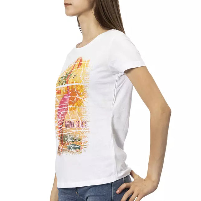 Trussardi Action White Cotton Tops & T-Shirt